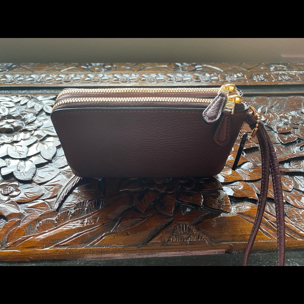 Coach contrast trim double corner wristlet / wallet BNWT - Picture 8 of 8